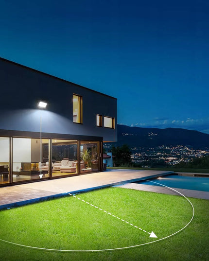 LED halogeninis prožektorius 50W IP65, galingas lauko šviestuvas garažui