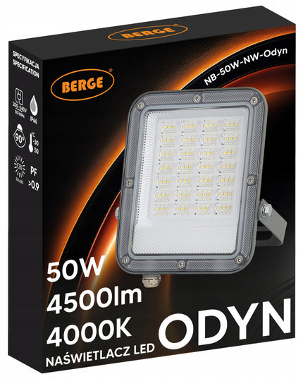 LED Prožektorius 50W 4500lm Premium Lauko Reflektorius 4000K