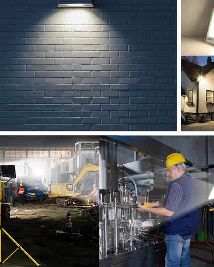 LED statybinis prožektorius su stovu 2x 50W, 4000K, 7000lm rinkinys