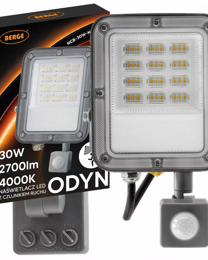 LED Prožektorius su judesio davikliu 30W 2700lm Premium Jutiklis