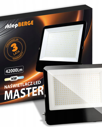 Galingas 300W LED prožektorius 42000lm, skirtas lauko darbams, efektyvus, ilgaamžis, IP65