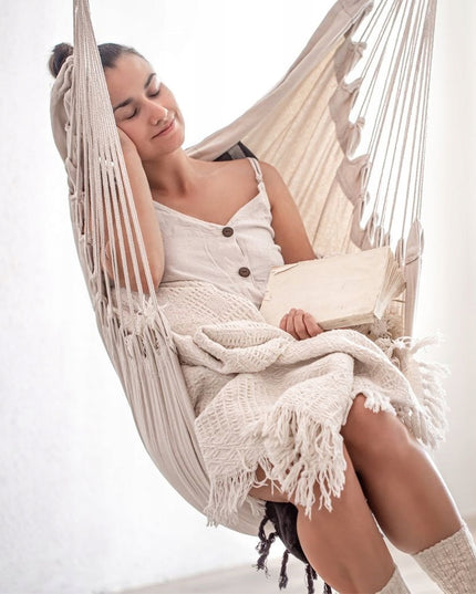 Hamakas BRAZYLIJSKI kabantis supamas sūpynės sodo kėdė