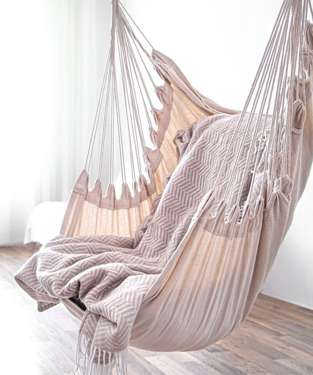 Hamakas BRAZYLIJSKI kabantis supamas sūpynės sodo kėdė