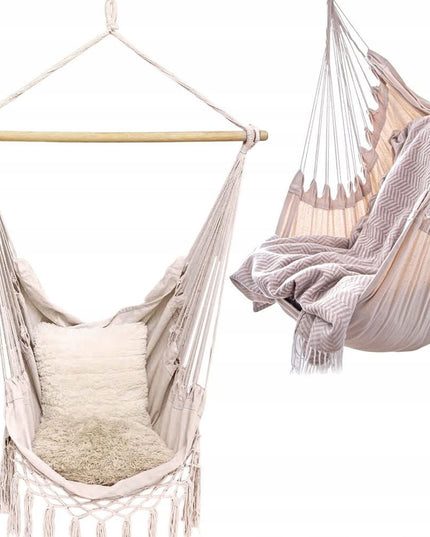 Hamakas BRAZYLIJSKI kabantis supamas sūpynės sodo kėdė