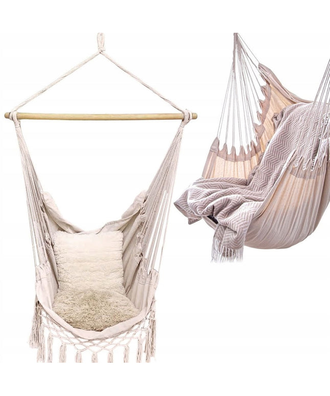 Hamakas BRAZYLIJSKI kabantis supamas sūpynės sodo kėdė