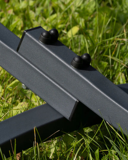 Hamakas su plieniniu stovu KOMPAKT, rinkinys terasai, POTENZA sodo hamakas