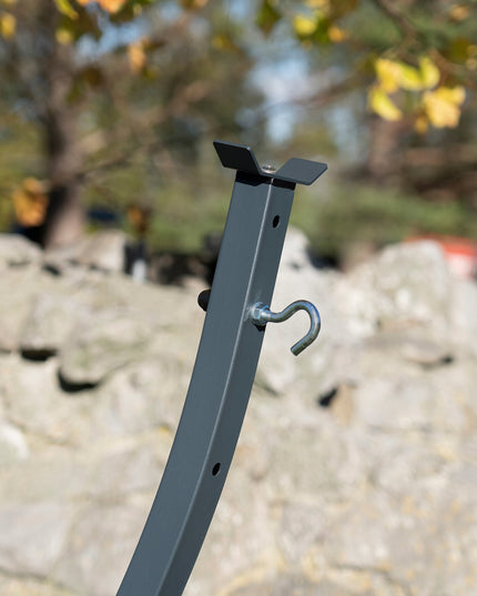 Hamakas su plieniniu stovu KOMPAKT, rinkinys terasai, POTENZA sodo hamakas