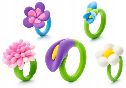 Hey Clay Bijou kūrybinis modelinimo masės rinkinys – gėlių žiedai