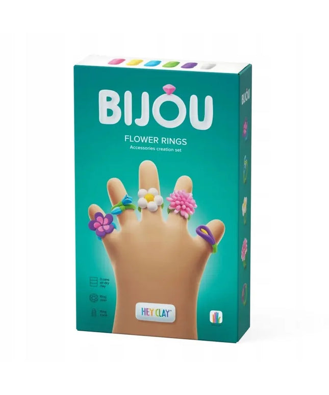 Hey Clay Bijou kūrybinis modelinimo masės rinkinys – gėlių žiedai