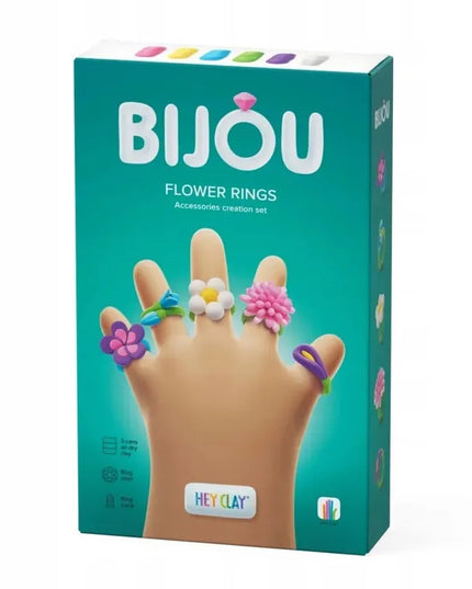 Hey Clay Bijou kūrybinis modelinimo masės rinkinys – gėlių žiedai