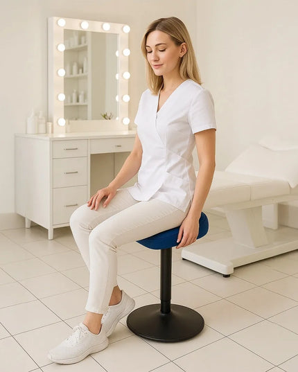 Ergonomiškas balansuojantis sukamasis kėdės tipo taburetė Spacetronik 136 kg, juoda