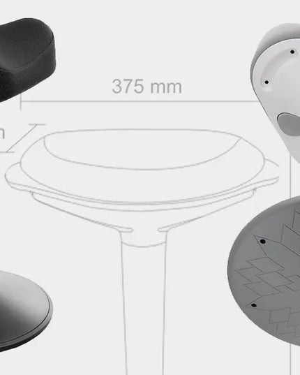 Ergonomiškas balansuojantis sukamasis kėdės tipo taburetė Spacetronik 136 kg, juoda