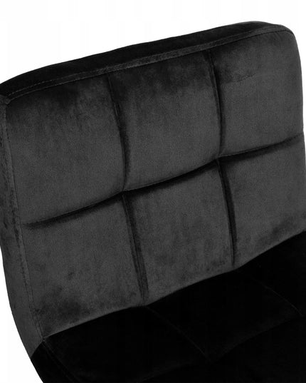Baro kėdė Arako chromuota juoda Velvet