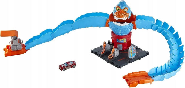 Hot Wheels City gorilos spąstų rinkinys HDR30 – degalinė ir 1 automobilis