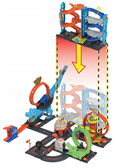 „Hot Wheels City“ lenktynių bokštas 2 viename su automobiliuku, HKX43