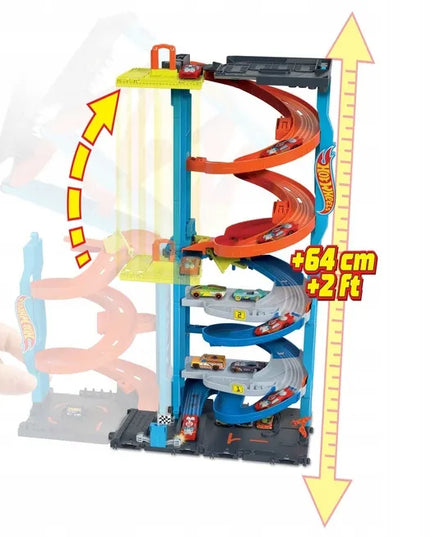 „Hot Wheels City“ lenktynių bokštas 2 viename su automobiliuku, HKX43