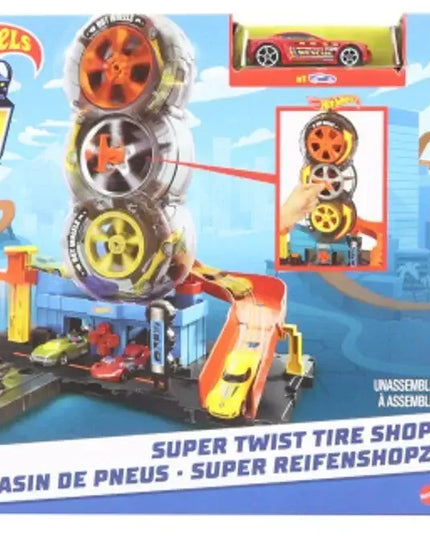„Hot Wheels City“ lenktyninis padangų dirbtuvių rinkinys