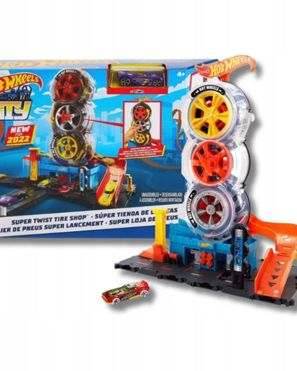 „Hot Wheels City“ lenktyninis padangų dirbtuvių rinkinys