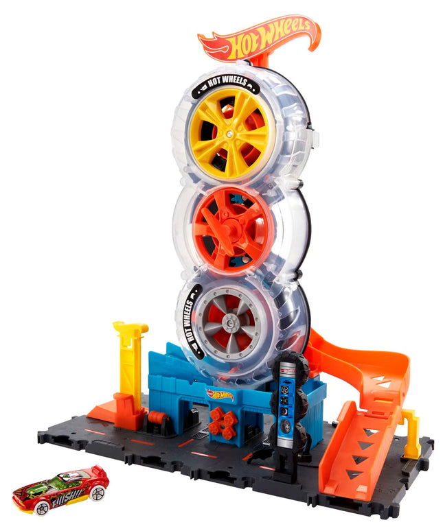 „Hot Wheels City“ lenktyninis padangų dirbtuvių rinkinys