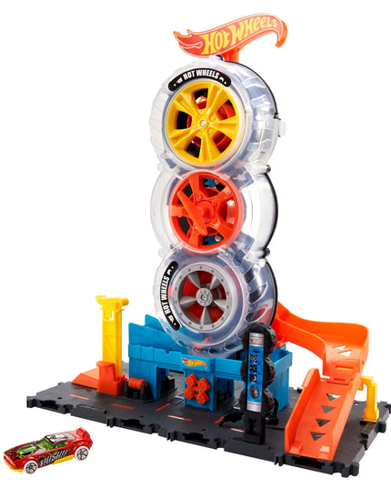 „Hot Wheels City“ lenktyninis padangų dirbtuvių rinkinys