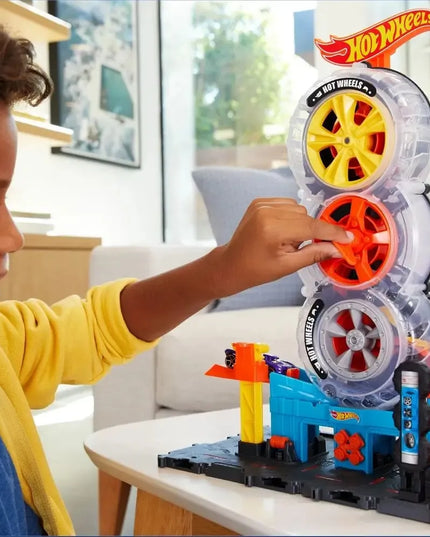 „Hot Wheels City“ lenktyninis padangų dirbtuvių rinkinys