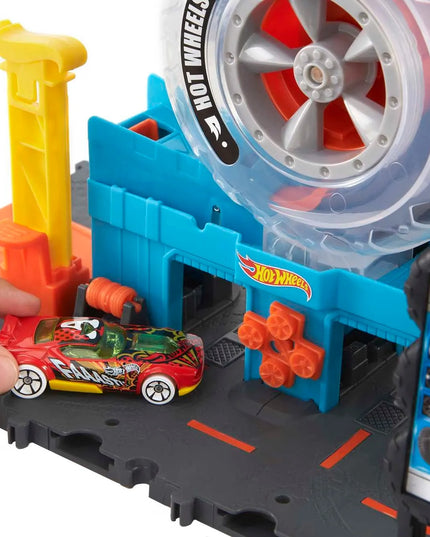 „Hot Wheels City“ lenktyninis padangų dirbtuvių rinkinys