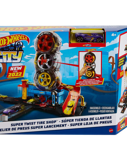 „Hot Wheels City“ lenktyninis padangų dirbtuvių rinkinys