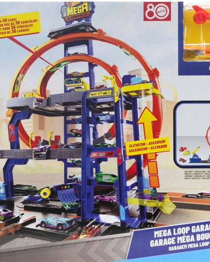 Hot Wheels Mega garažas „Gigapętla“ – lenktynių trasa su automobiliu JBM74