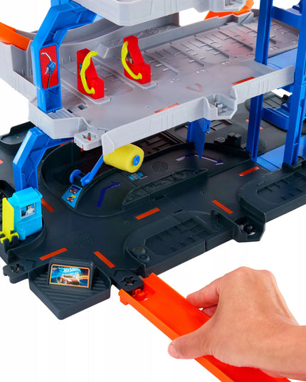 Hot Wheels Mega garažas „Gigapętla“ – lenktynių trasa su automobiliu JBM74