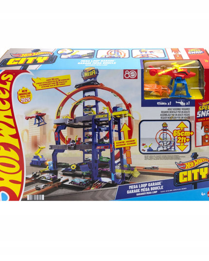 Hot Wheels Mega garažas „Gigapętla“ – lenktynių trasa su automobiliu JBM74