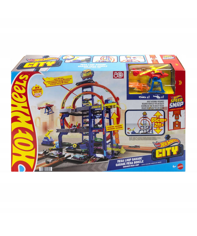 Hot Wheels Mega garažas „Gigapętla“ – lenktynių trasa su automobiliu JBM74