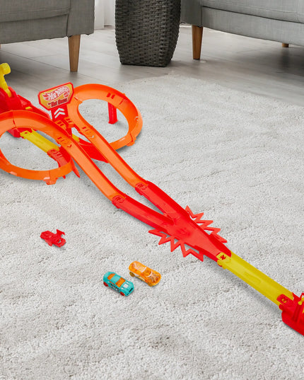„Hot Wheels“ lenktynių trasa „Rajdowa kraksa“, žaislų rinkinys, 3+, JFD11