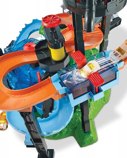 Hot Wheels automobilių trasa „Mega krokodilo atakos plovykla“ FTB67
