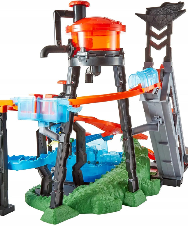 Hot Wheels automobilių trasa „Mega krokodilo atakos plovykla“ FTB67