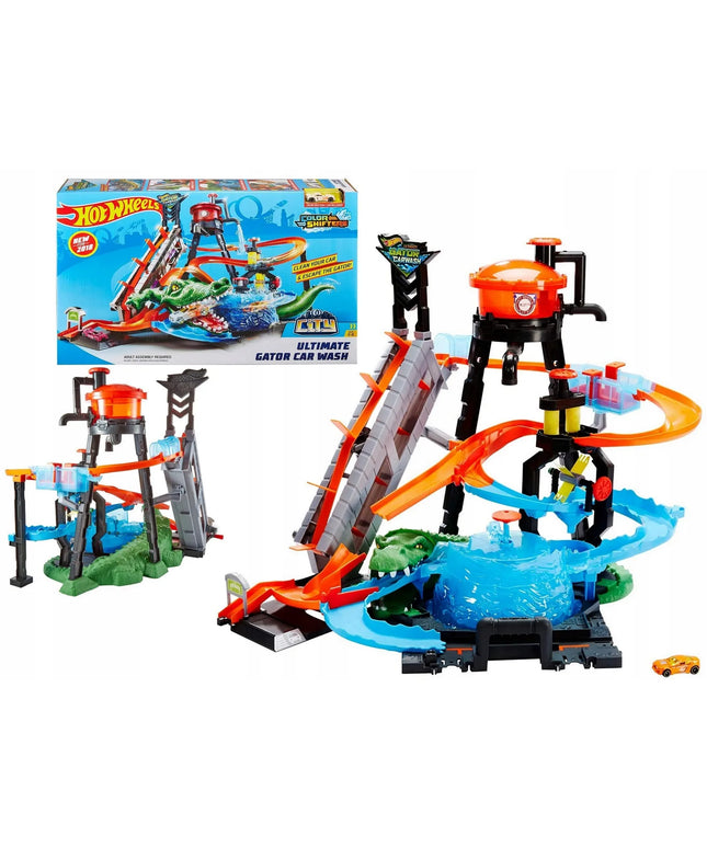 Hot Wheels automobilių trasa „Mega krokodilo atakos plovykla“ FTB67