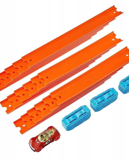 Hot Wheels Track Builder tiesioji trasa su automobiliuku, 4,5 m, 37 dalių, BHT77