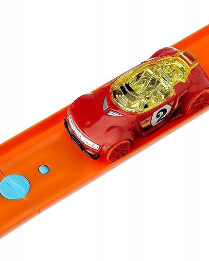 Hot Wheels Track Builder tiesioji trasa su automobiliuku, 4,5 m, 37 dalių, BHT77