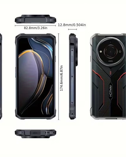 Hotwav T7S Patvarusis Telefonas 8GB + 128GB, Juodas