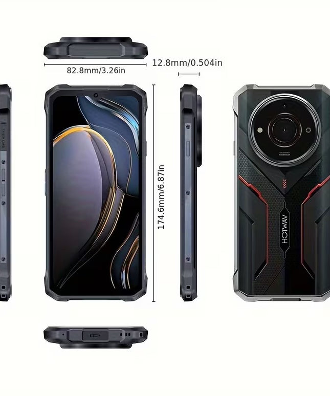 Hotwav T7S Patvarusis Telefonas 8GB + 128GB, Juodas