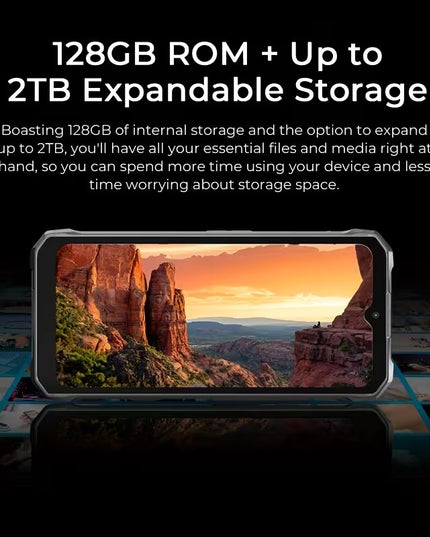 Hotwav T7S Patvarusis Telefonas 8GB + 128GB, Juodas