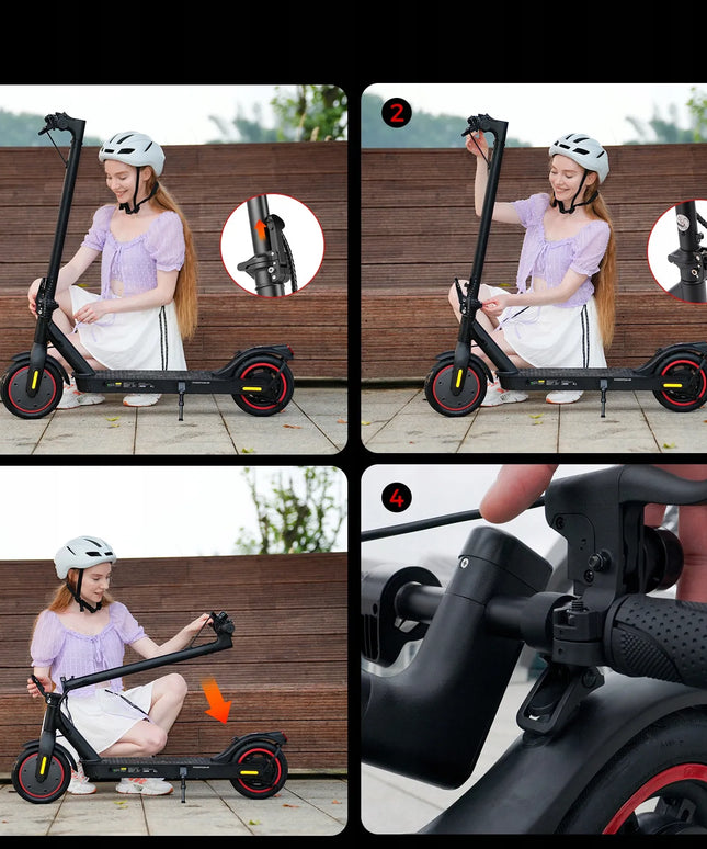Elektrinis paspirtukas AgileRide Foldable Electric Scooter, 350W, 34km atstumas, 36V 7.8Ah baterija, suaugusiems iki 100kg - Galingas