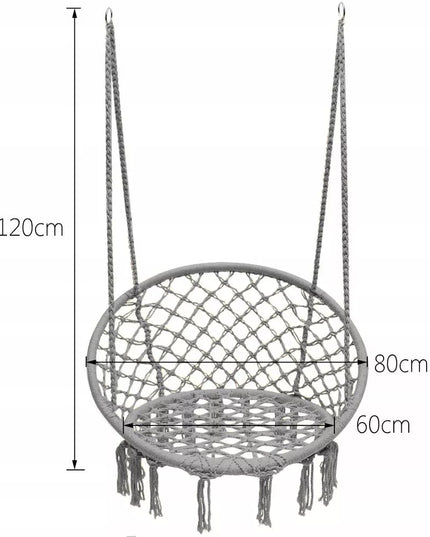 Pakabinamas fotelis sūpynės Ineox BG-01G pilkas
