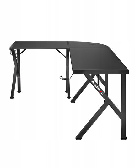 Kampinis kompiuterinis žaidimų stalas Huzaro Hero 6.3 Black