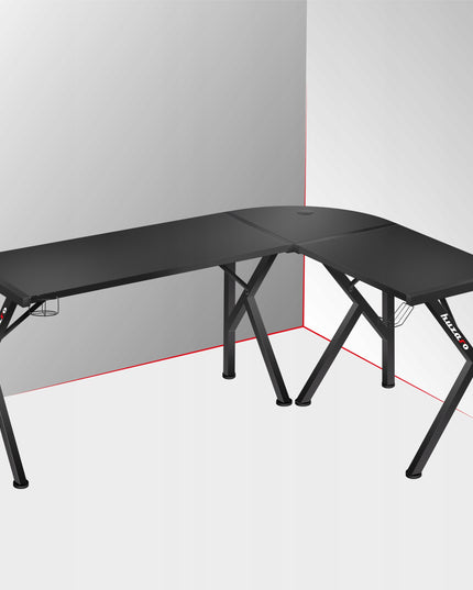 Kampinis kompiuterinis žaidimų stalas Huzaro Hero 6.3 Black