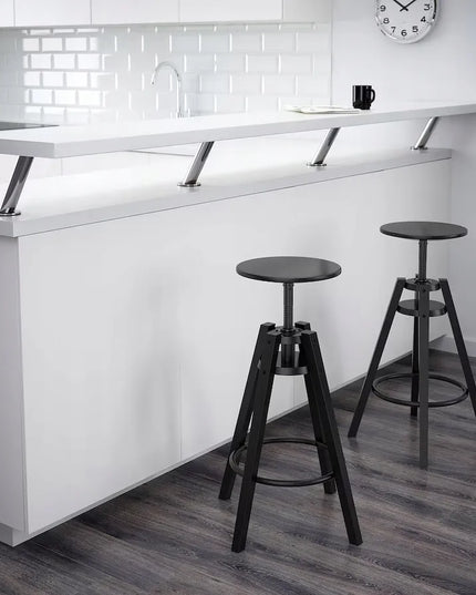 IKEA DALFRED baro kėdė, 63-74 cm, juoda