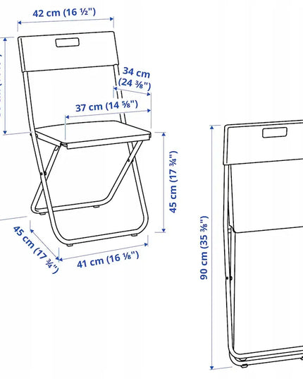 IKEA GUNDE sulankstoma kėdė, juoda