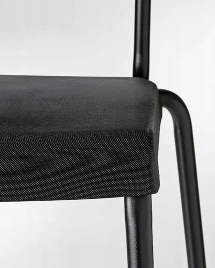 IKEA STIG Baro kėdė su atlošu, 63 cm, juoda