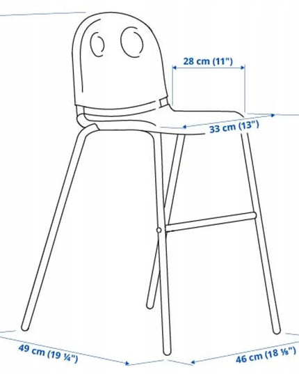 IKEA VILDGAS vaikiška kėdė, balta/balta