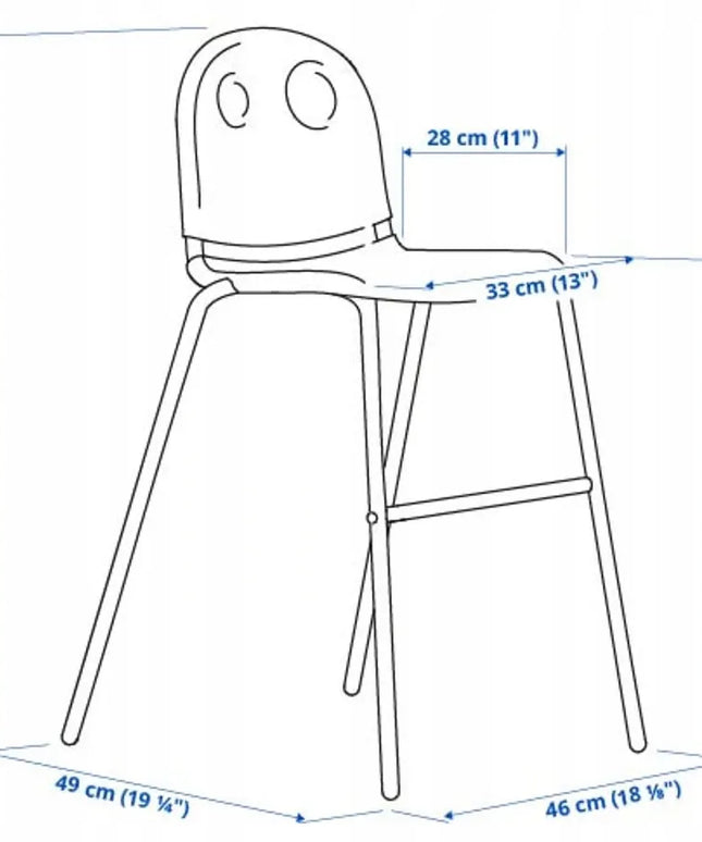 IKEA VILDGAS vaikiška kėdė, balta/balta