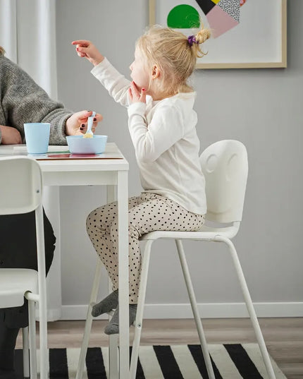IKEA VILDGAS vaikiška kėdė, balta/balta